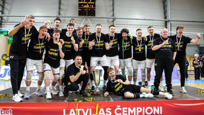 “Robežsardze/Rīga” volejbolisti zelta finālspēlē 