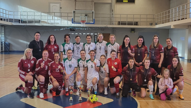 Iekšlietu ministrijas atklātā čempionāta sacensību telpu futbolā sievietēm kopbilde